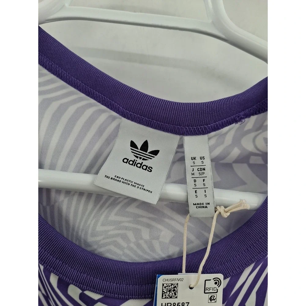 ADIDAS ORIGINALS Vortex Print Tank In Purple/White Small‎